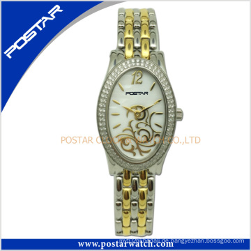 Oval-Shaped Modische Berühmte Marke Damen Edelstahl Frauen Uhr